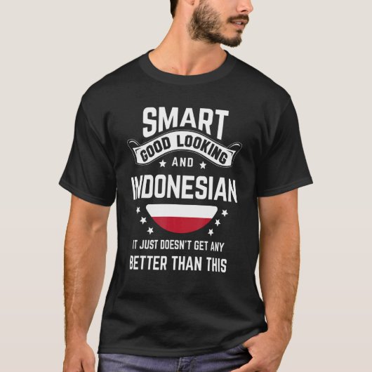 Indonesian Flag Native Pride  Indonesian Roots T-Shirt (Vorderseite)