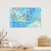 " Indonesien: 1996/heute - Detaillierte Karte... Poster (Küche)