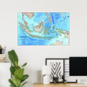 " Indonesien: 1996/heute - Detaillierte Karte... Poster (Heimbüro)