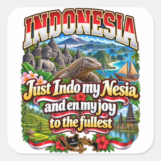 Indonesien Aufkleber (Vorderseite)