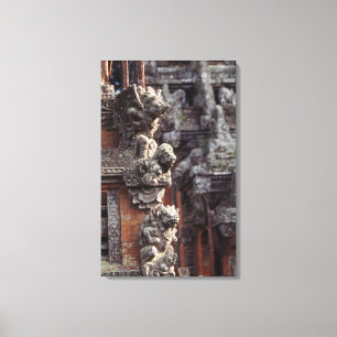 Indonesien, Bali, Ubud, Steinschnitzereien von Hin Leinwanddruck