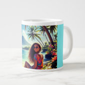 Indonesien, Balis Küstenhütte Jumbo-Tasse (Vorderseite Rechts)