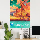 Indonesien, Batak Village in Nordsumatra Poster (Heimbüro)