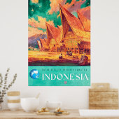 Indonesien, Batak Village in Nordsumatra Poster (Küche)