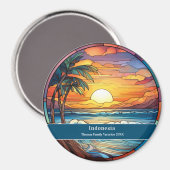 Indonesien Benutzerdefinierter Strandurlaub Magnet (Vorderseite/Rückseite)