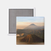 INDONESIEN: Berg Bromo, Java Magnet (Vorderseite/Rückseite)