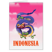 Indonesien Dragon Retroposter (Vorne)