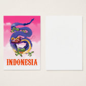 Indonesien Dragon Retroposter (Vorne & Hinten)