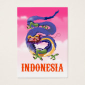 Indonesien Dragon Retroposter (Vorderseite)