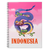 Indonesien Dragon Retroposter Notizblock (Vorderseite)