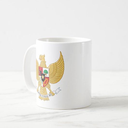 Indonesien-Emblem Kaffeetasse (Vorderseite Links)