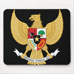 Indonesien-Emblem Mousepad