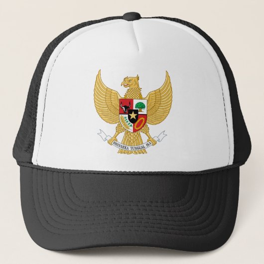Indonesien-Emblem Truckerkappe (Vorderseite)