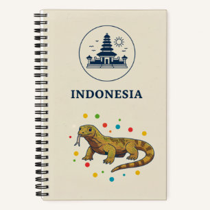 Indonesien-Erbe & Komodo-Drache Fotoarchiv Notizblock