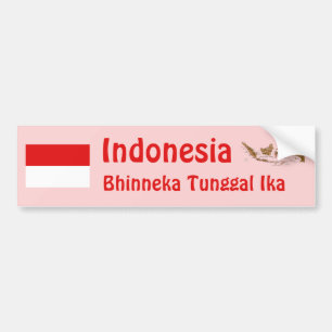Indonesien-Flagge + Karte Aufkleber Autoaufkleber