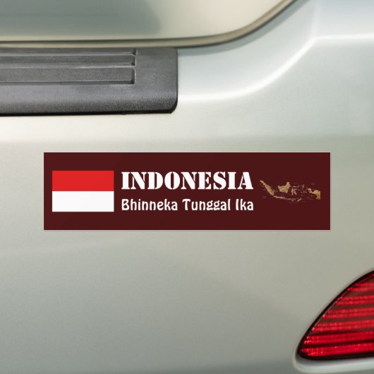 Indonesien-Flagge + Karten-Autoaufkleber Autoaufkleber (Auf Auto)