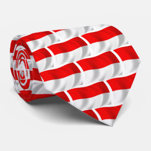 Indonesien-Flagge Krawatte