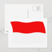 Indonesien-Flagge Postkarte (Vorne/Hinten)