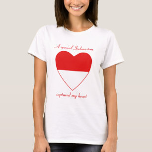 Indonesien-Flagge T-Shirt Sweetheart