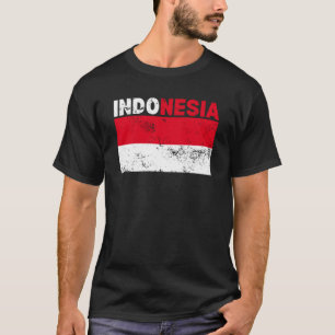 Indonesien-Flagge Vintage-T-Shirt T-Shirt