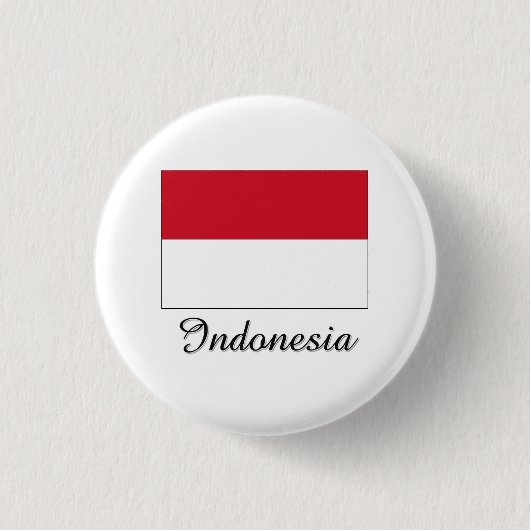 Indonesien-Flaggen-Entwurf Button (Vorderseite)