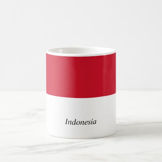 Indonesien-Flaggen-Tasse Kaffeetasse (Mittel)