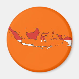 Indonesien-Flaggenkarte Magnet