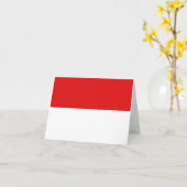 Indonesien Flaggennotecard Karte (Gelbe Blume)