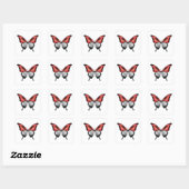 Indonesien Frack Butterfly Flag Quadratischer Aufkleber (Blatt)