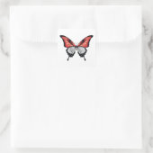 Indonesien Frack Butterfly Flag Quadratischer Aufkleber (Tasche)