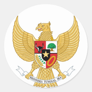 Indonesien, Identifikation, Wappen Runder Aufkleber
