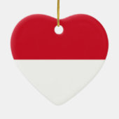 Indonesien - Indonesische Flagge Keramik Ornament (Hinten)