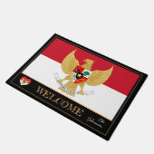 Indonesien & Indonesische Flaggenmatten/Sport Will Fußmatte (Schrägansicht)