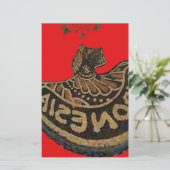 Indonesien Javanese Shadow Puppet Kulturkunst Briefpapier (Stehend Vorderseite)