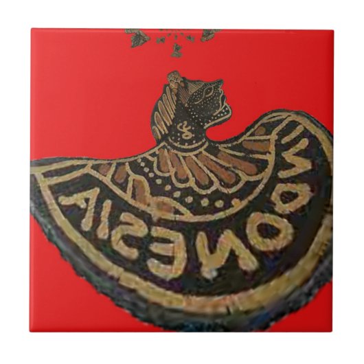 Indonesien Javanese Shadow Puppet Kulturkunst Fliese (Vorderseite)