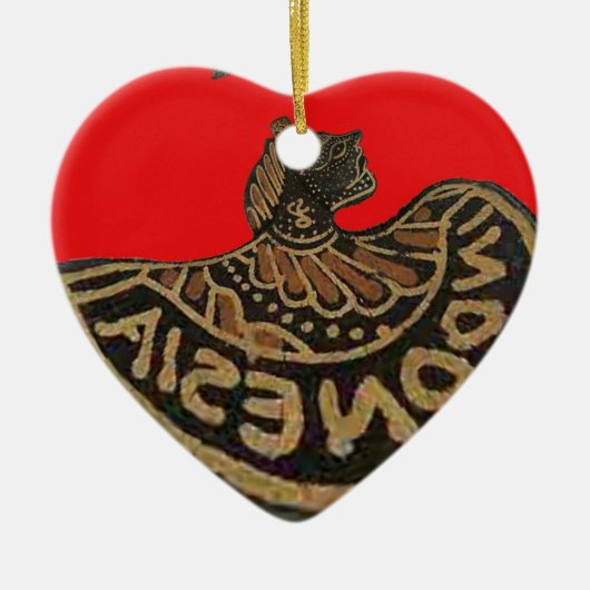 Indonesien Javanese Shadow Puppet Kulturkunst Keramikornament (Vorne)