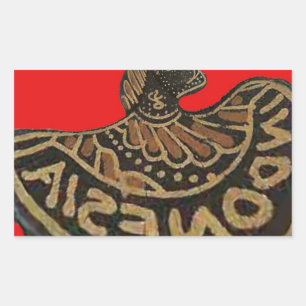 Indonesien Javanese Shadow Puppet Kulturkunst Rechteckiger Aufkleber