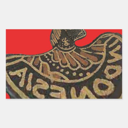 Indonesien Javanese Shadow Puppet Kulturkunst Rechteckiger Aufkleber (Vorderseite)
