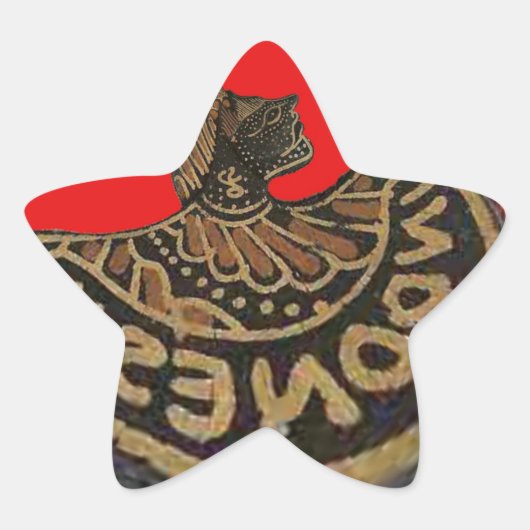 Indonesien Javanese Shadow Puppet Kulturkunst Stern-Aufkleber (Vorderseite)