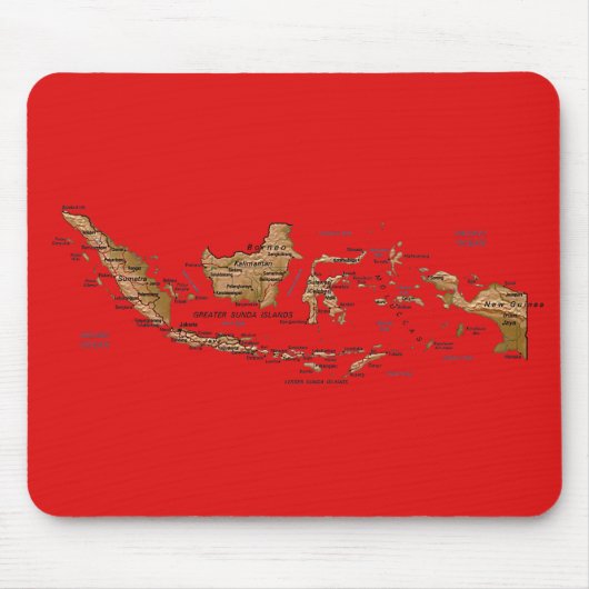 Indonesien-Karte Mousepad (Vorne)