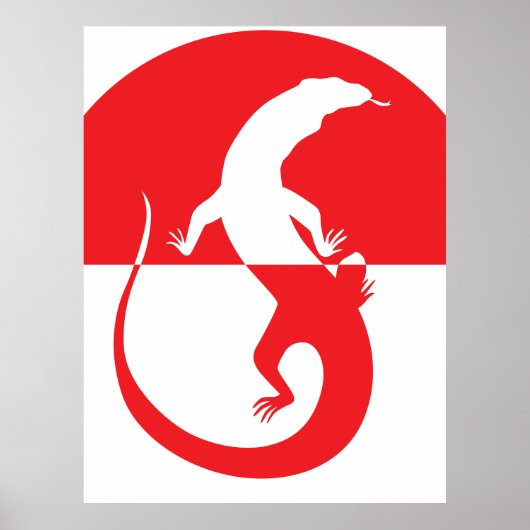 Indonesien Komodo Dragon Monitor Indonesisch Poster (Vorne)