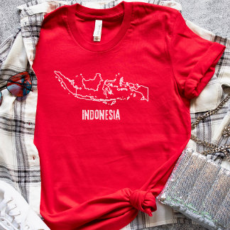 Indonesien - Länderkarte - Form der indonesischen T-Shirt