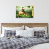 Indonesien Landschaftliche Landschaft mit Buffalo Leinwanddruck (Insitu (Schlafzimmer))