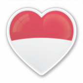 Indonesien-Liebe-Symbol Aufkleber (Vorderseite)