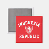 Indonesien Magnet (Vorderseite/Rückseite)
