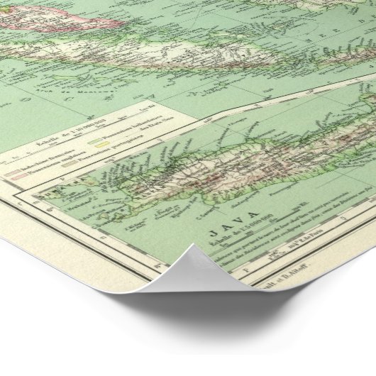 Indonesien, Malaysia Poster (Ecke)