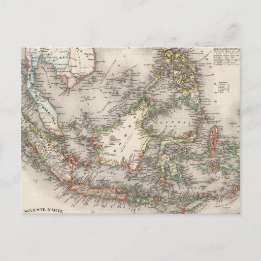 Indonesien, Malaysia Postkarte (Vorderseite)