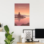 Indonesien Minimal Reiseplakat Poster (Heimbüro)