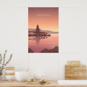 Indonesien Minimal Reiseplakat Poster (Küche)
