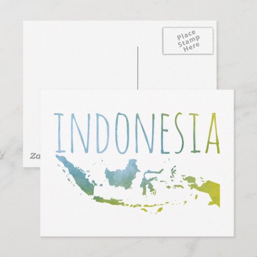Indonesien Postkarte (Vorne/Hinten)